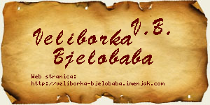 Veliborka Bjelobaba vizit kartica